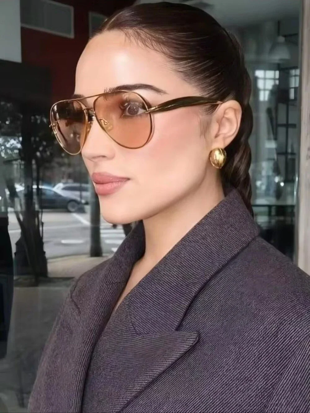 Gold Aviator Sunglasses for Women - Classic Chic